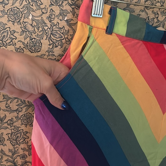 ModCloth Rainbow A-line Skirt - Picture 3 of 4